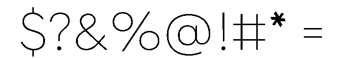 CorsaGrotesk Thin Font OTHER CHARS
