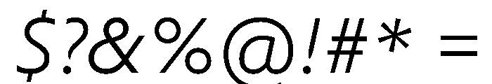Cosimo LightItalic Font OTHER CHARS