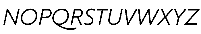 Cosimo LightItalic Font UPPERCASE