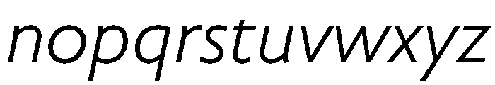Cosimo LightItalic Font LOWERCASE