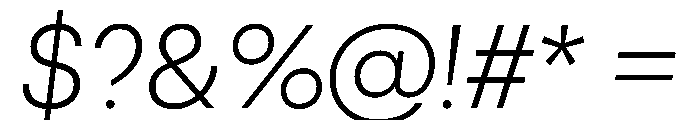 Cosmica BookItalic Font OTHER CHARS