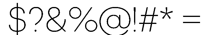 Cosmica Light Font OTHER CHARS