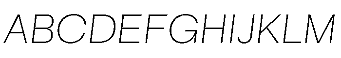 Cosmica LightItalic Font UPPERCASE