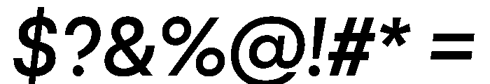 Cosmica SemiboldItalic Font OTHER CHARS