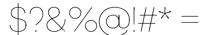 Cosmica Thin Font OTHER CHARS