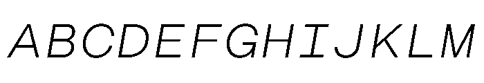 CosmicaMono BookItalic Font UPPERCASE