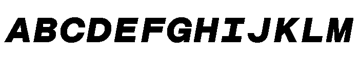 CosmicaMono HeavyItalic Font UPPERCASE