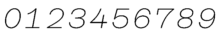 CosmicaMono LightItalic Font OTHER CHARS