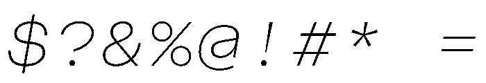 CosmicaMono LightItalic Font OTHER CHARS