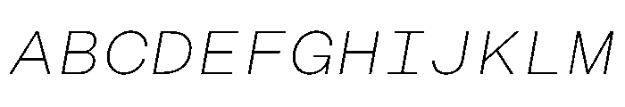 CosmicaMono LightItalic Font UPPERCASE