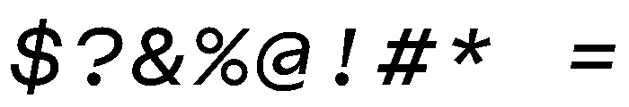 CosmicaMono MediumItalic Font OTHER CHARS
