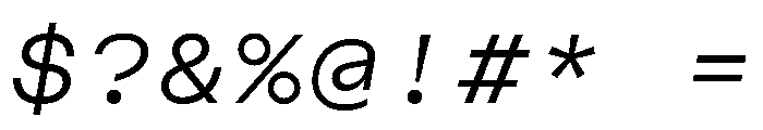 CosmicaMono RegularItalic Font OTHER CHARS