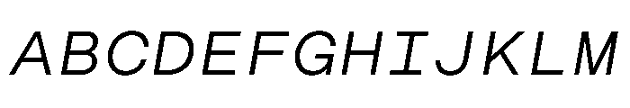 CosmicaMono RegularItalic Font UPPERCASE