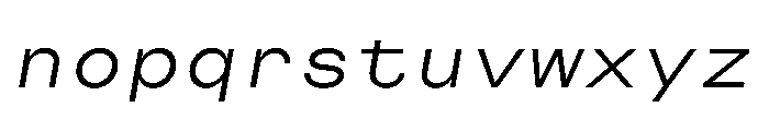 CosmicaMono RegularItalic Font LOWERCASE