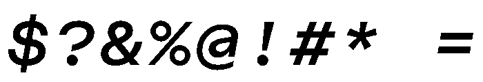 CosmicaMono SemiboldItalic Font OTHER CHARS