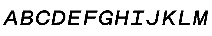 CosmicaMono SemiboldItalic Font UPPERCASE