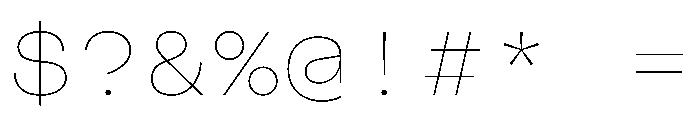 CosmicaMono Thin Font OTHER CHARS