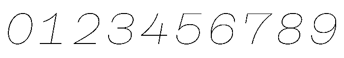 CosmicaMono ThinItalic Font OTHER CHARS