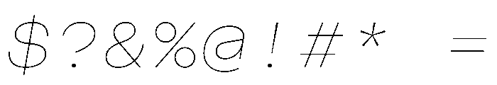 CosmicaMono ThinItalic Font OTHER CHARS