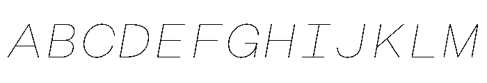 CosmicaMono ThinItalic Font UPPERCASE