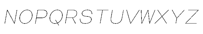CosmicaMono ThinItalic Font UPPERCASE