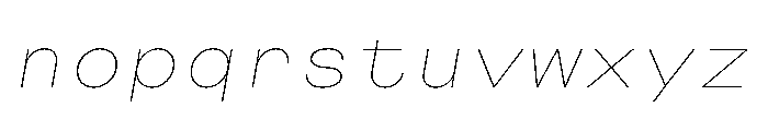 CosmicaMono ThinItalic Font LOWERCASE