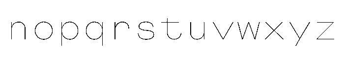 CosmicaMono Thin Font LOWERCASE