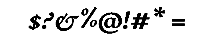 Cosmodoxia BoldItalic Instance Font OTHER CHARS