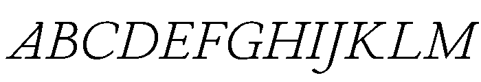 Cosmodoxia ExtralightItalic Instance Font UPPERCASE