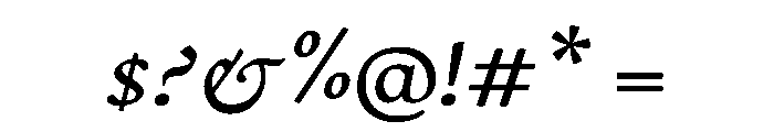 Cosmodoxia Italic Instance Font OTHER CHARS