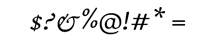 Cosmodoxia LightItalic Instance Font OTHER CHARS