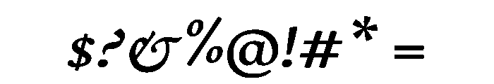 Cosmodoxia MediumItalic Instance Font OTHER CHARS