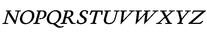 Cosmodoxia MediumItalic Instance Font UPPERCASE