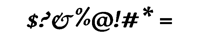Cosmodoxia SemiboldItalic Instance Font OTHER CHARS