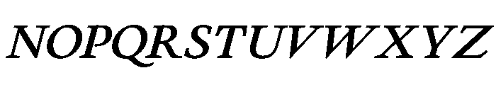 Cosmodoxia SemiboldItalic Instance Font UPPERCASE