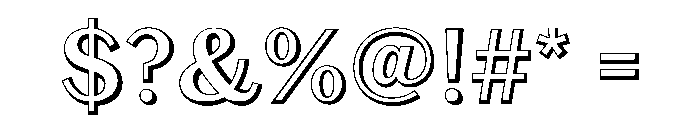 County Open Font OTHER CHARS
