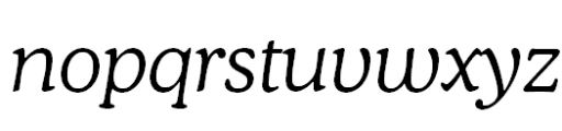 Cooper Light Italic Font LOWERCASE