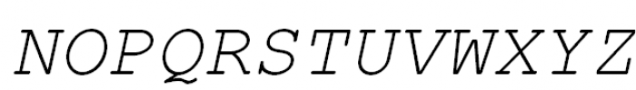Courier (APC) Oblique Font UPPERCASE