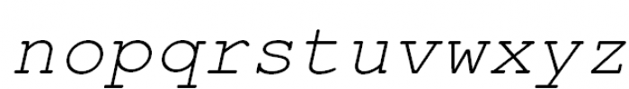 Courier (APC) Oblique Font LOWERCASE