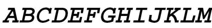 Courier Bold Oblique Font UPPERCASE
