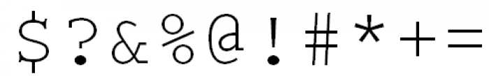 Courier Light Font OTHER CHARS
