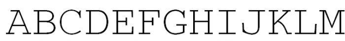 Courier Light Font UPPERCASE