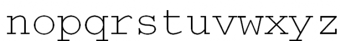 Courier Light Font LOWERCASE