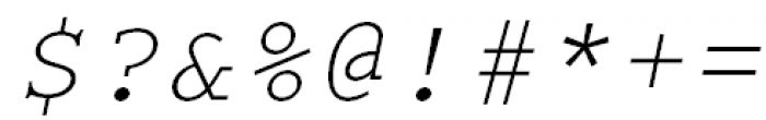 Courier Oblique Font OTHER CHARS