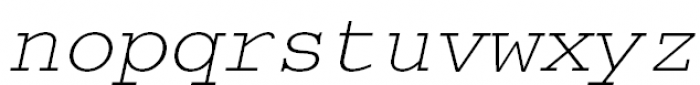 Courier Oblique Font LOWERCASE