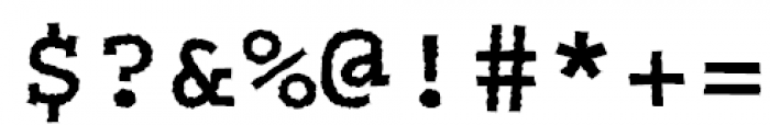 Courier Rough Bold Font OTHER CHARS