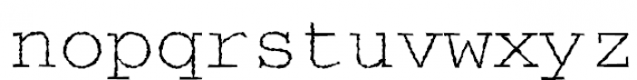 Courier Rough Light Font LOWERCASE