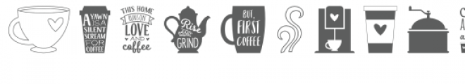 coffee dingbats font Font UPPERCASE