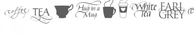 coffee or tea dingbat font Font UPPERCASE