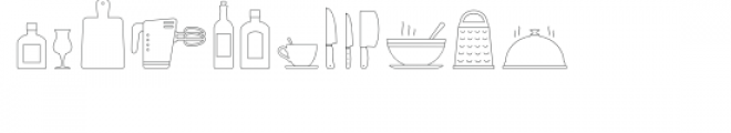 cooking dingbats font Font UPPERCASE